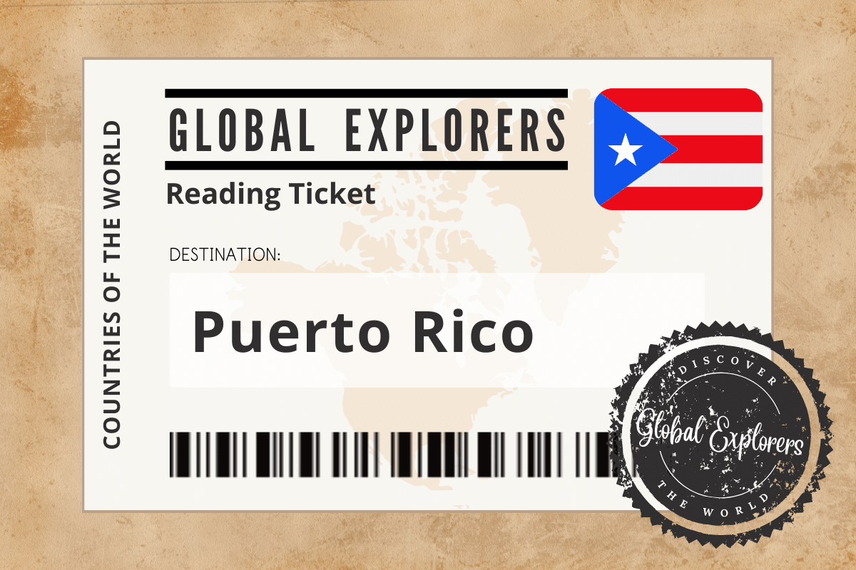 A collection of books and resources for a unit study on Puerto Rico, courtesy of the Global Explorers Club, an "Around the World" curriculum for elementary students.