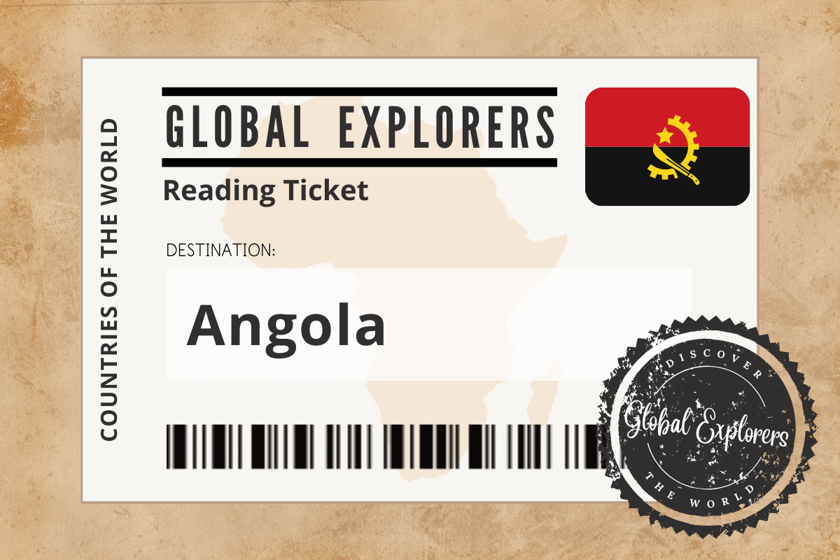 A collection of books and resources for a unit study on Angola, courtesy of the Global Explorers Club, an "Around the World" curriculum for elementary students.