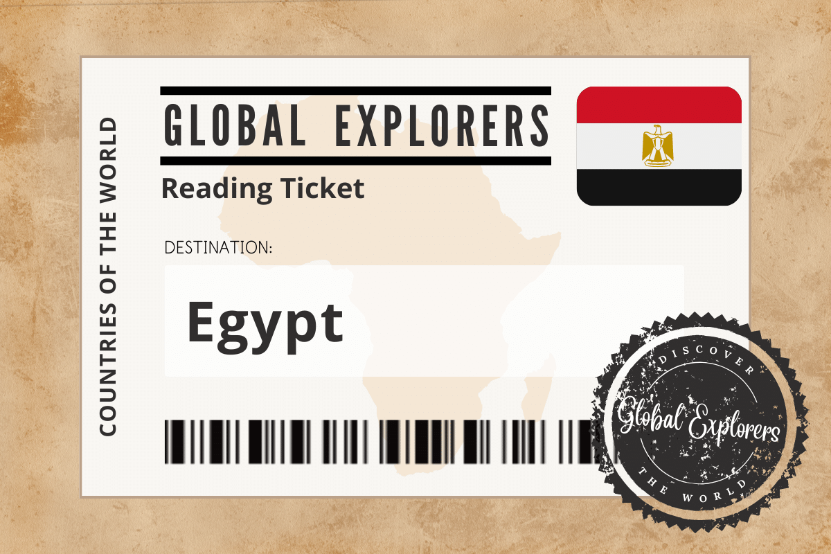 A collection of books and resources for a unit study on Egypt, courtesy of the Global Explorers Club, an "Around the World" curriculum for elementary students.
