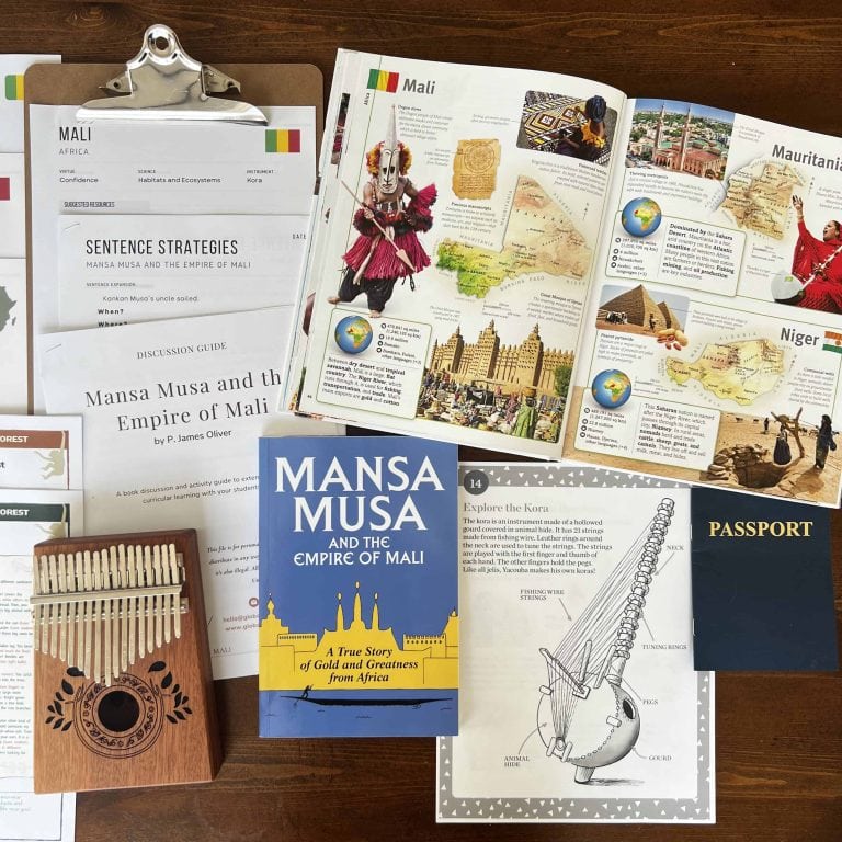 Mali unit study, part of the Global Explorers Club's Africa unit study featuring hands-on cultural activities for kids.
