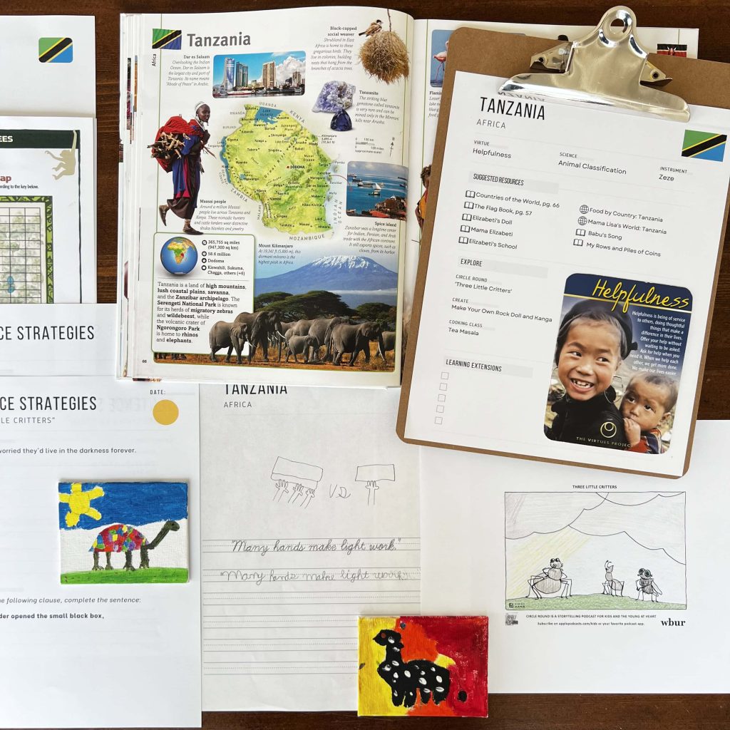 Tanzania unit study, printable resources and cultural activities for kids