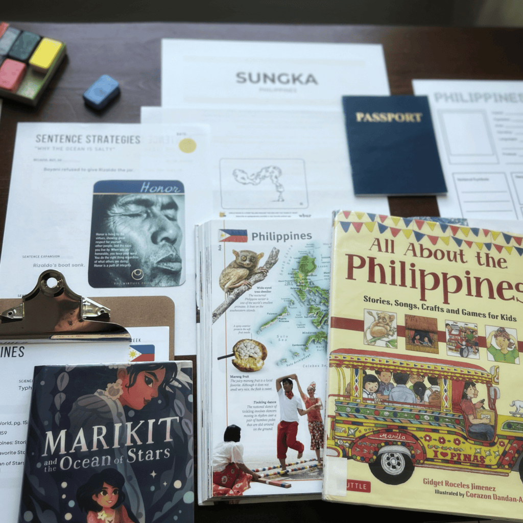 Philippines Unit Study, part of the Global Explorers Club's literature-based geography curriculum with hands-on learning and cultural activities for kids