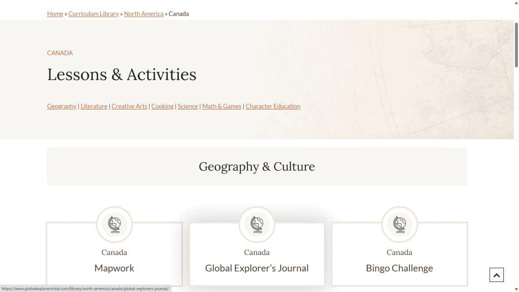 Homeschool curriculum library featuring world geography unit studies