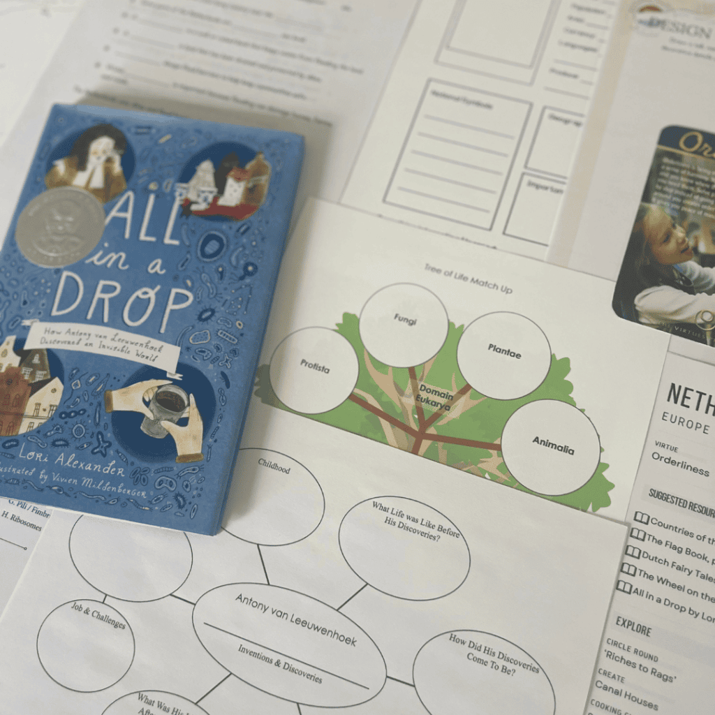 Netherlands unit study, part of the Global Explorers Club's literature-based homeschool geography curriculum filled with books, mapwork, art, music, science, and hands-on cultural activities for kids.